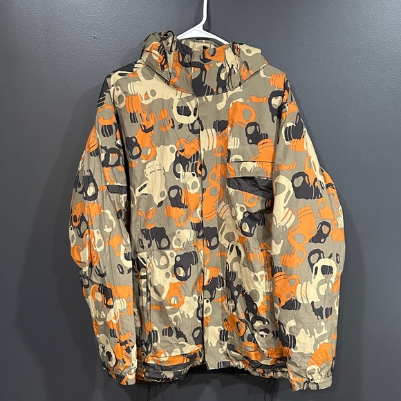 Columbia Camouflage Raincoat - Orange, Black, Tan - Picture 1 of 3